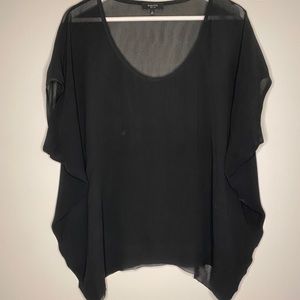 Sheer black Babaton top